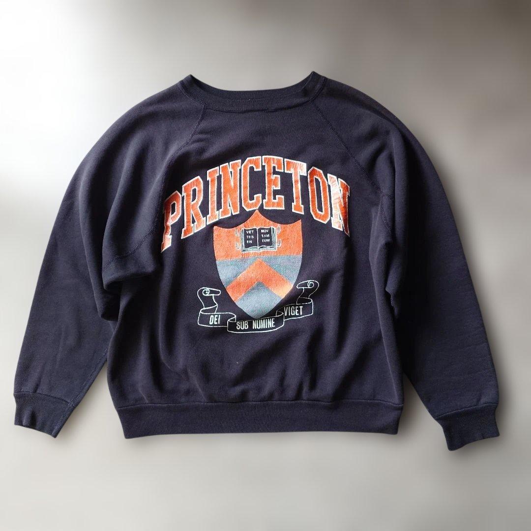 vintage sweat 70s PRINCETON rubber print L