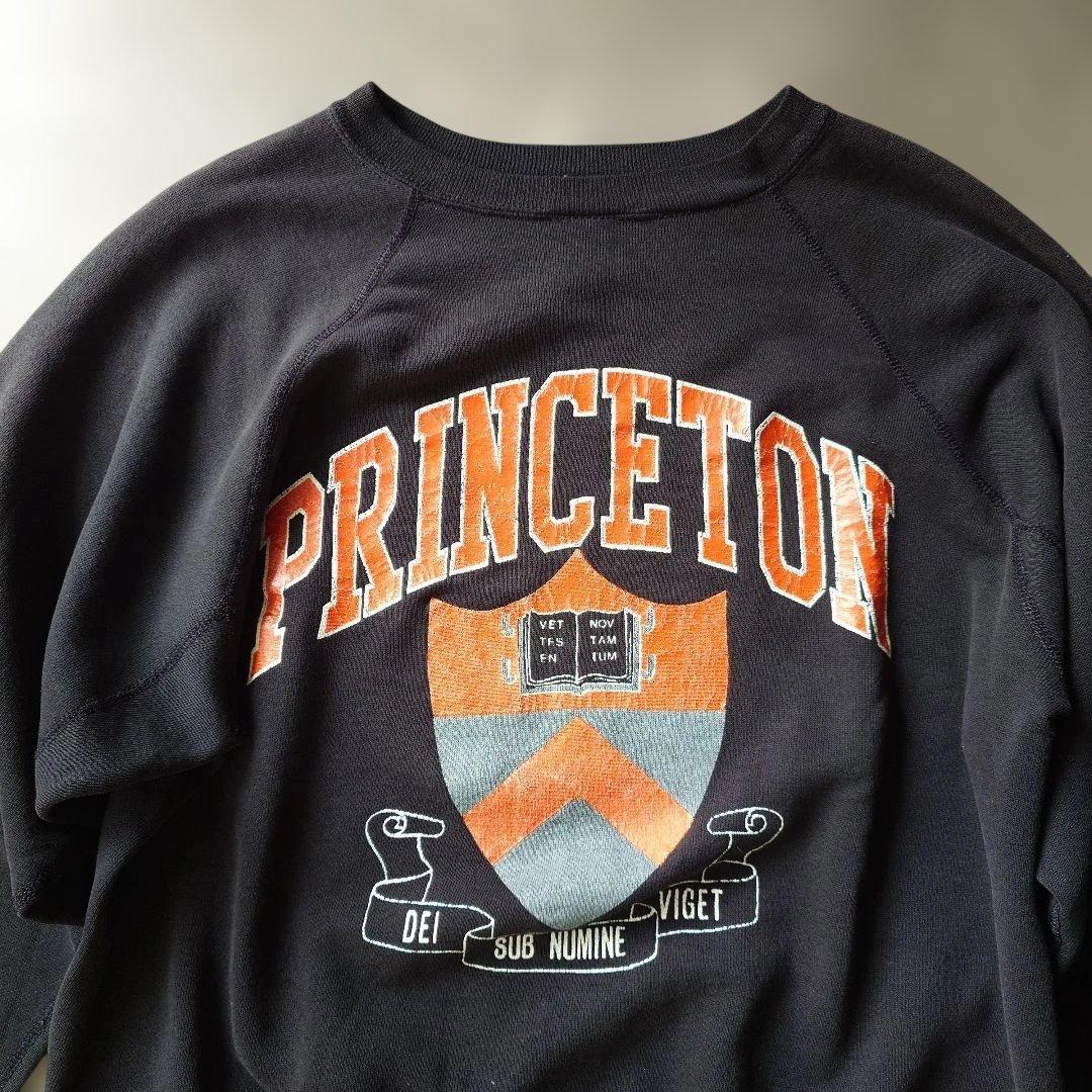 vintage sweat 70s PRINCETON rubber print L