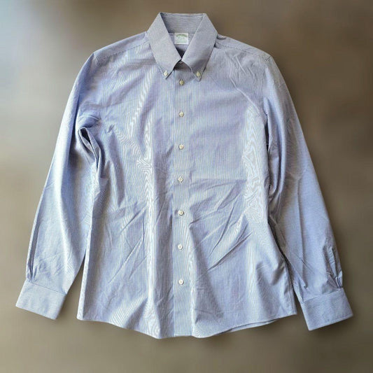 Brooksbrothers MILANO fit stripe shirts 151/2-34