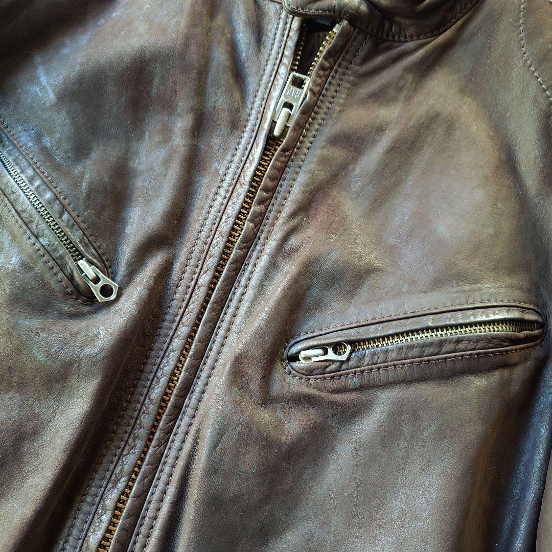 90s OLD GAP single leather riders L オールドギャップ　GAP シングルライダース　レザージャケット　L