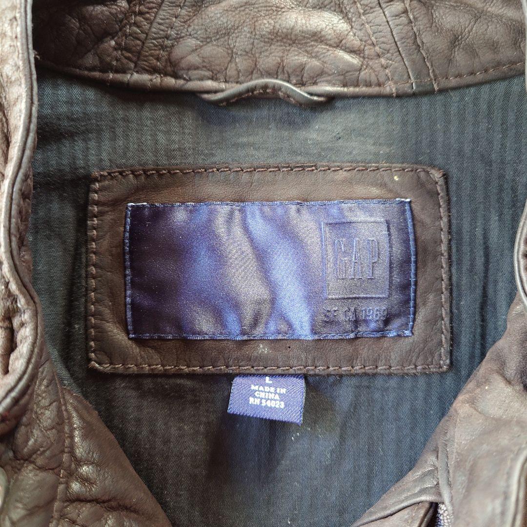 90s OLD GAP single leather riders L オールドギャップ　GAP シングルライダース　レザージャケット　L