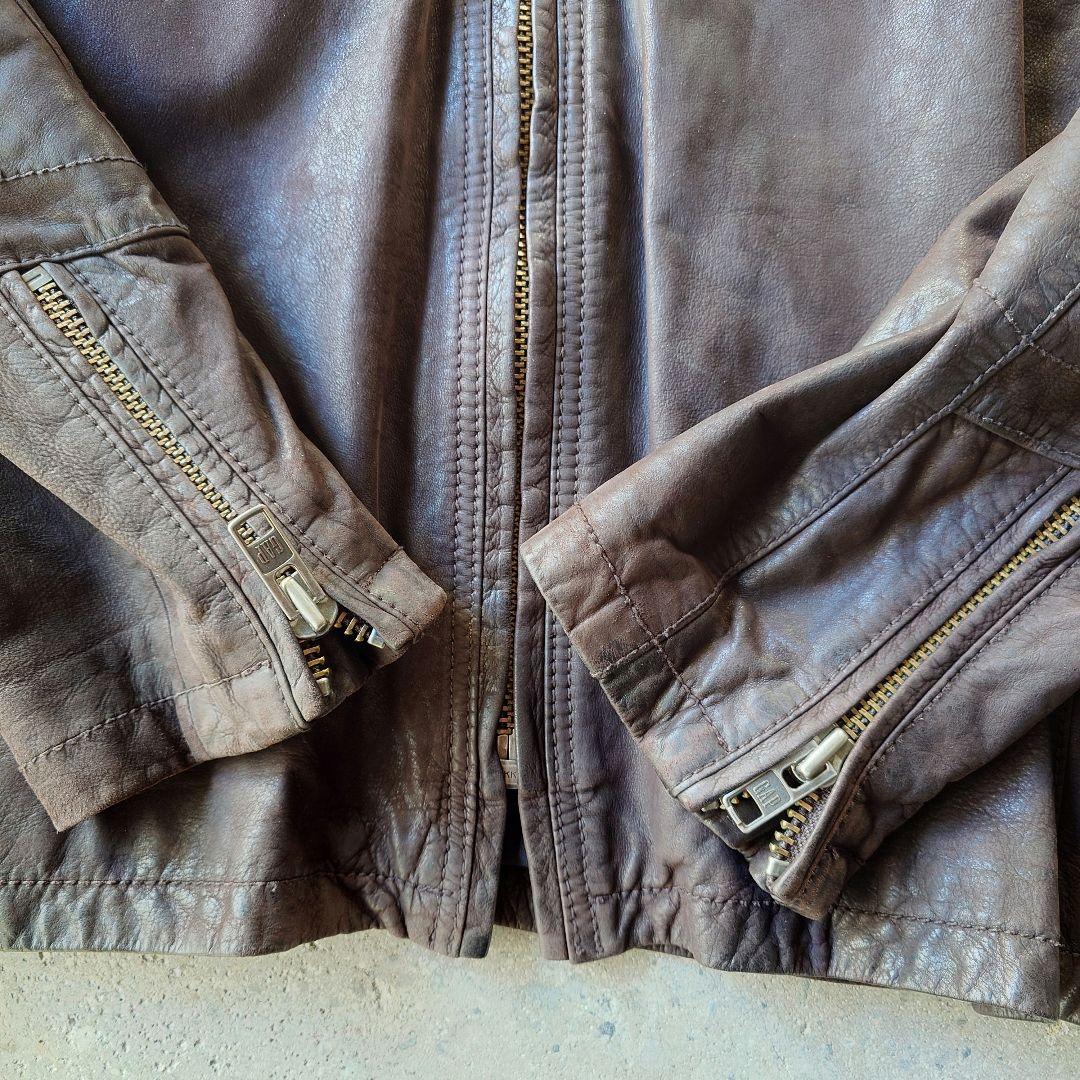 90s OLD GAP single leather riders L オールドギャップ　GAP シングルライダース　レザージャケット　L