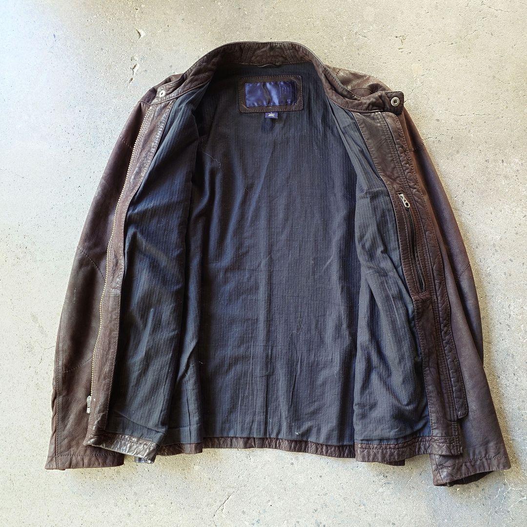 90s OLD GAP single leather riders L オールドギャップ　GAP シングルライダース　レザージャケット　L