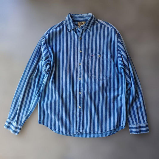 EURO stripe  work shirts  L