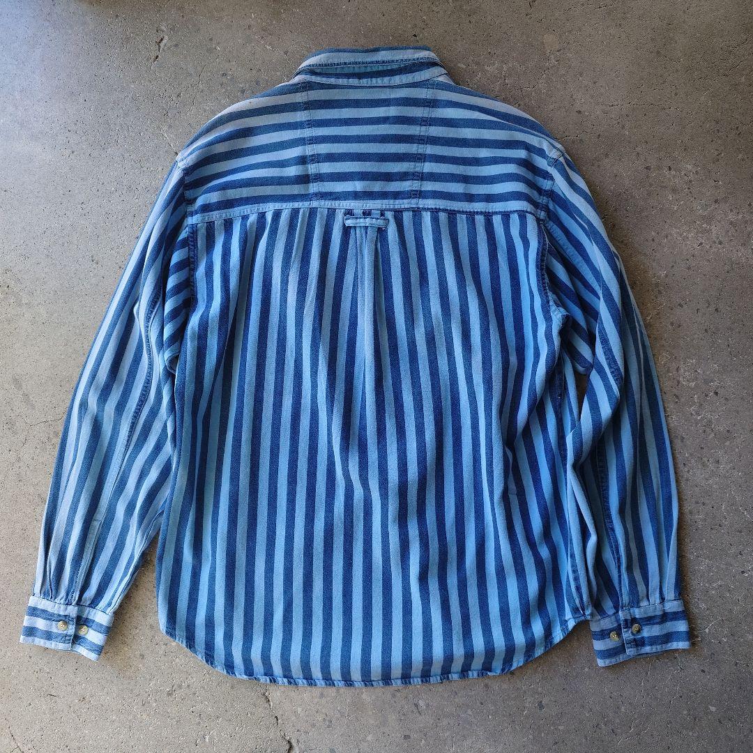 EURO stripe  work shirts  L