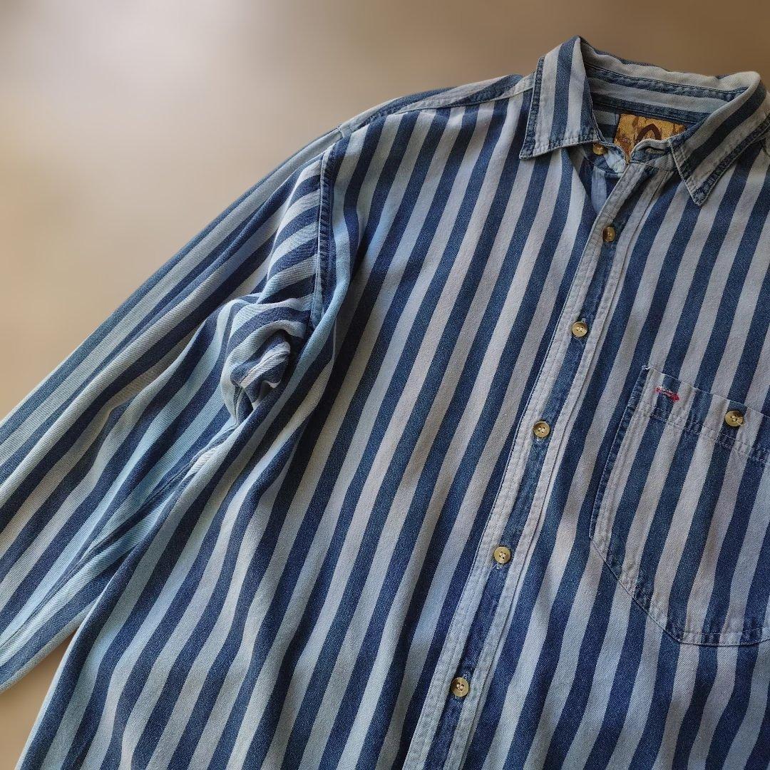 EURO stripe  work shirts  L