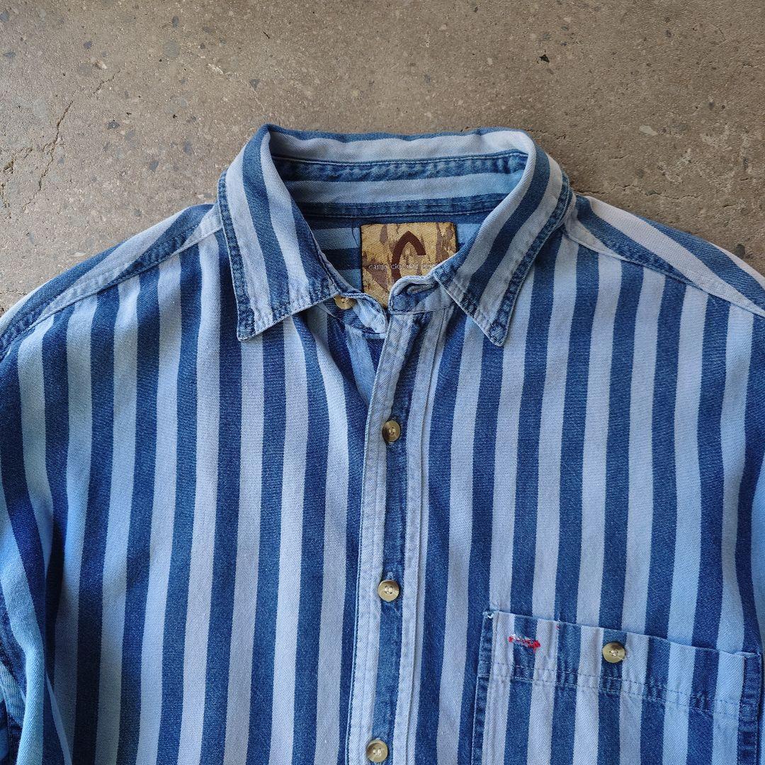 EURO stripe  work shirts  L