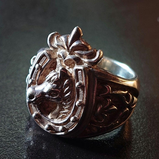 Antique silver Horse ring ＃14