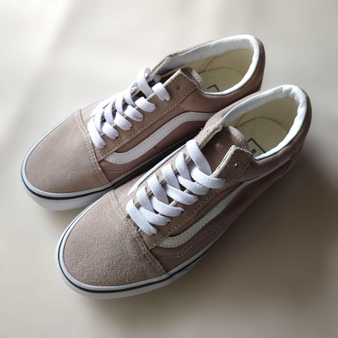 US VANS OLD SKOOL ベージュ スニーカーアメリカ企画 23.5cm