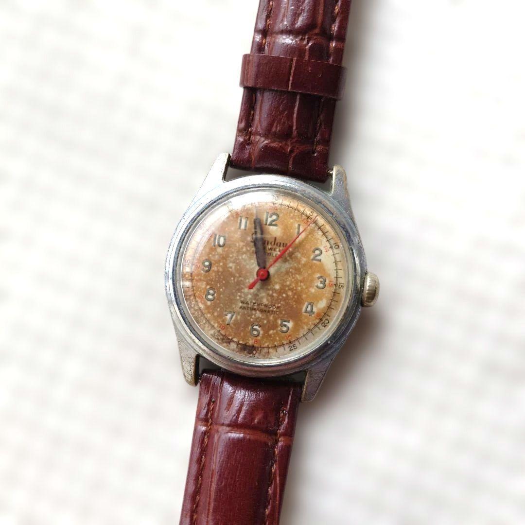 Landau 1950 antique watch 17jewels newyork patina