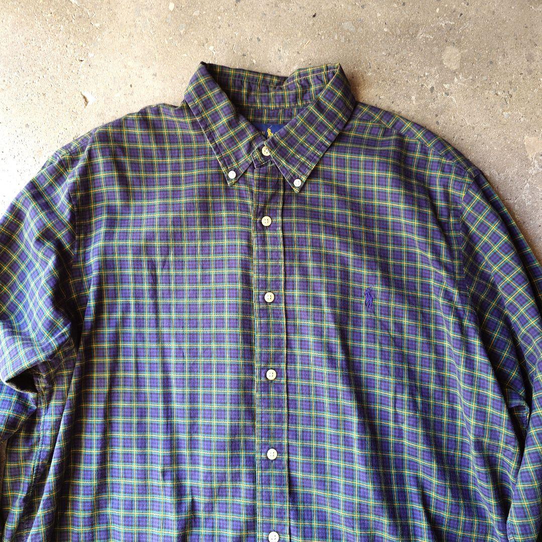 POLO RALPHLAUREN　check shirts ポロラルフローレン　チエックシャツ　XL