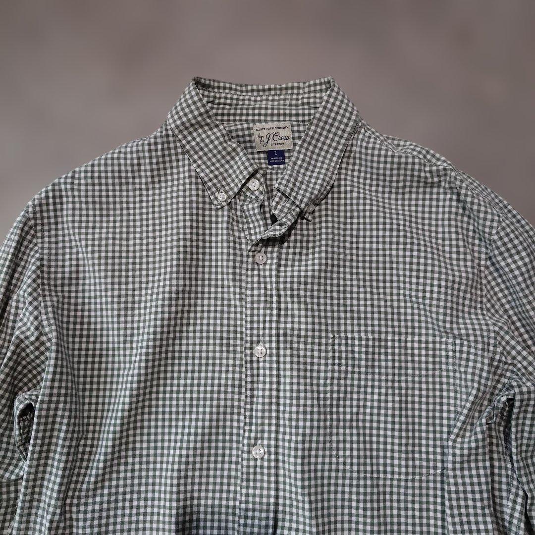 JCREW BD ghungum check shirts green L