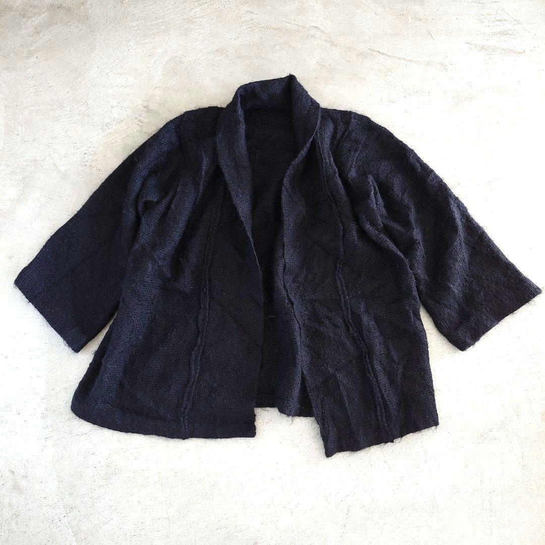 Used Shaggy Mohair Knit Coat 古着　ヘビーシャギーモヘア　カーディガン　　キモノスリーブ　ニットコート　XL