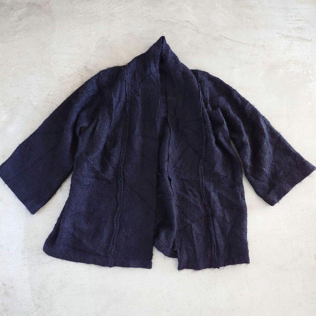 Used Shaggy Mohair Knit Coat 古着　ヘビーシャギーモヘア　カーディガン　　キモノスリーブ　ニットコート　XL