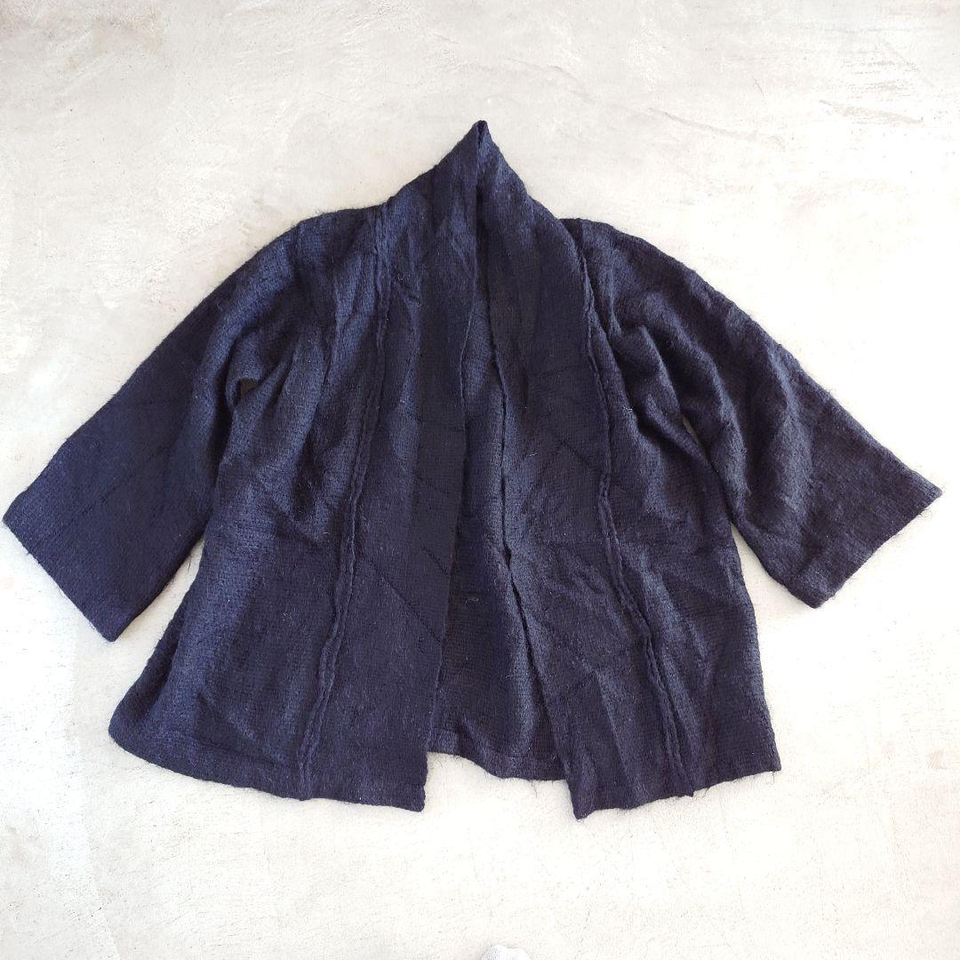 Used Shaggy Mohair Knit Coat 古着　ヘビーシャギーモヘア　カーディガン　　キモノスリーブ　ニットコート　XL