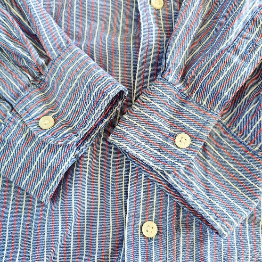 Used CHPAS stripe shirts 古着　CHAPSチャップス　ストライプシャツ　BDシャツ XL