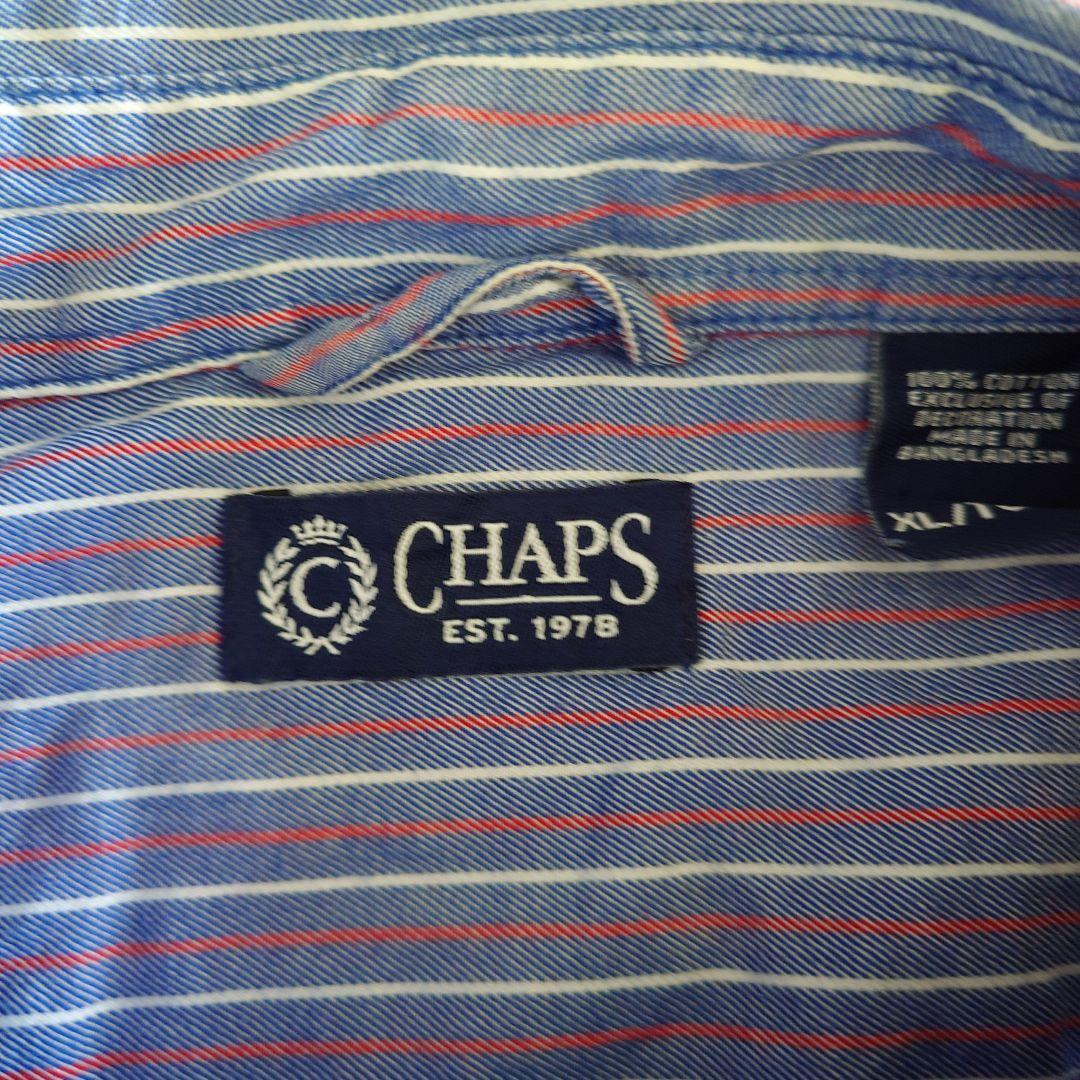 Used CHPAS stripe shirts 古着　CHAPSチャップス　ストライプシャツ　BDシャツ XL