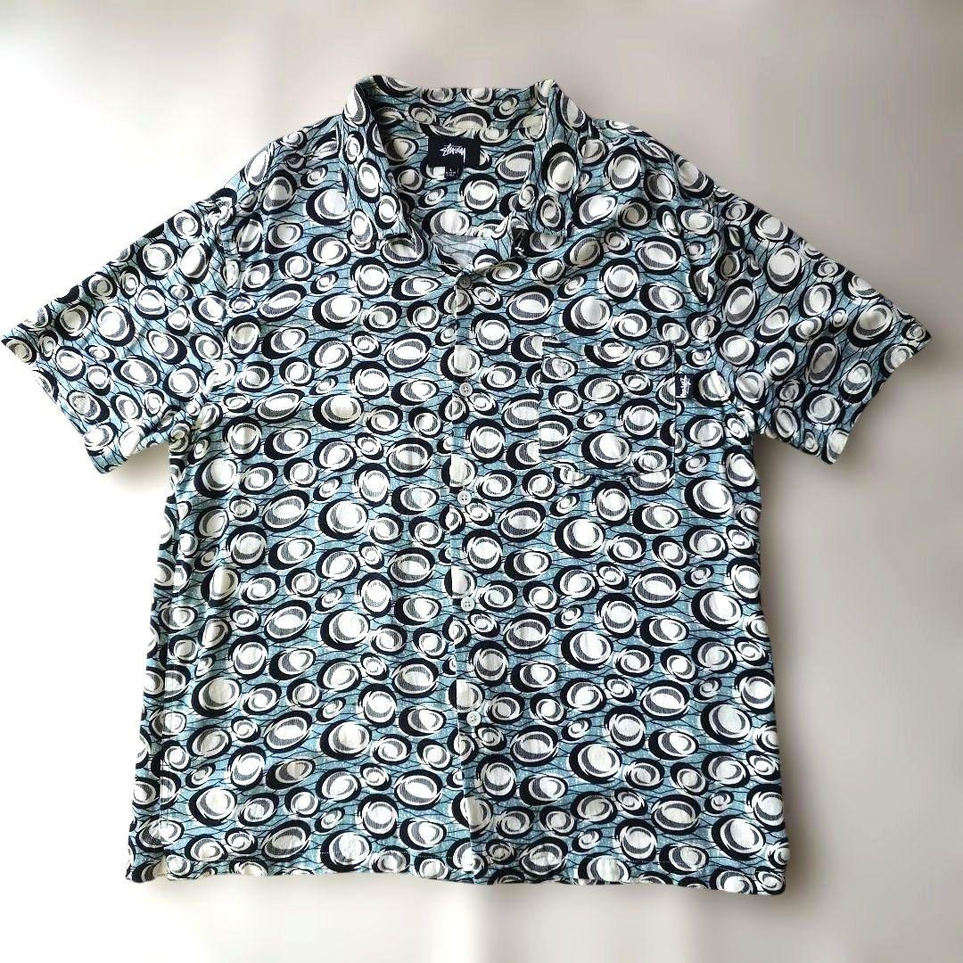 STUSSY ALOHA atomic pattern rayon L