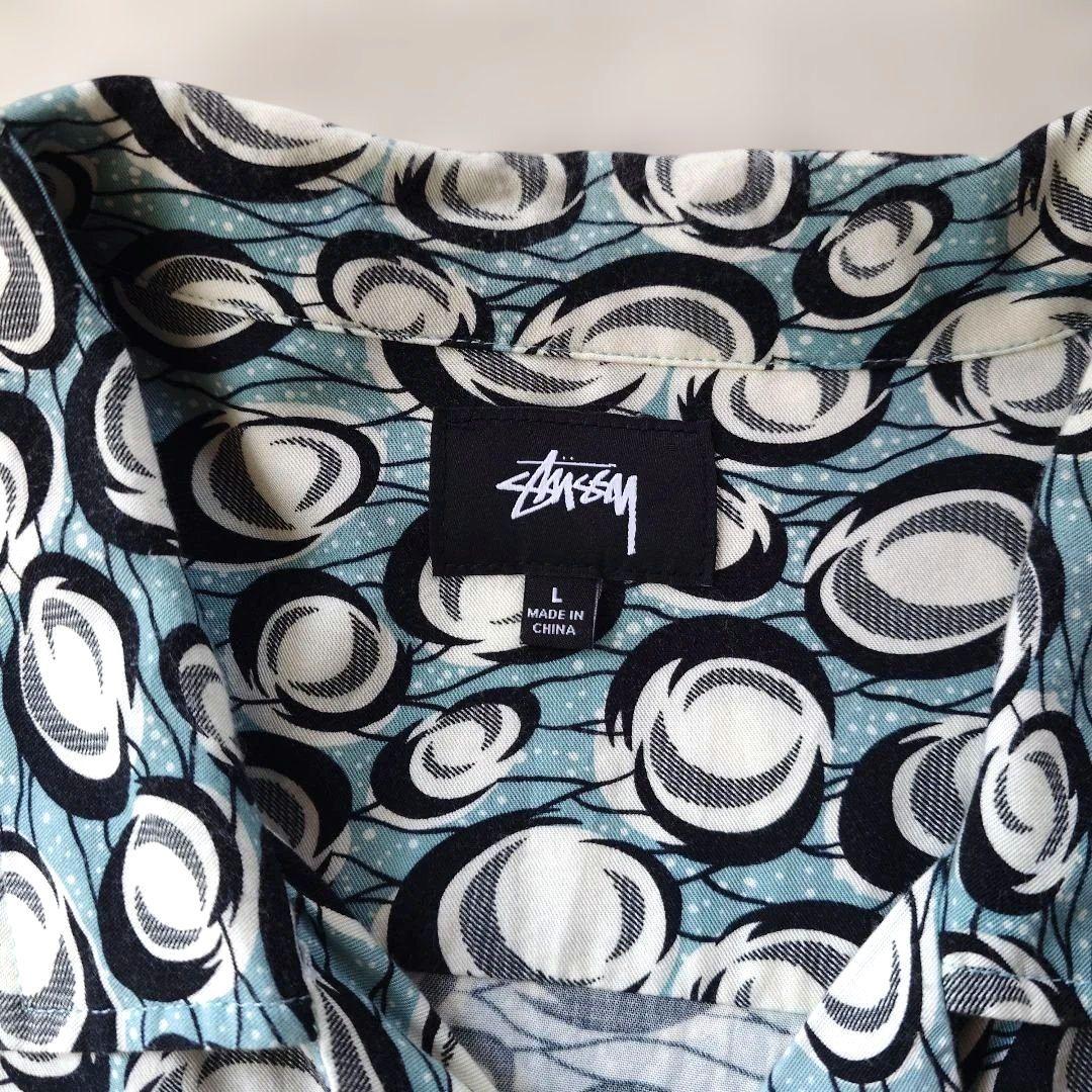 STUSSY ALOHA atomic pattern rayon L