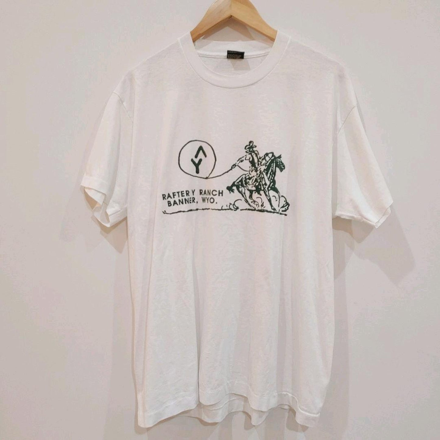 Used cowboy print tee XL　ウエスタン　プリントTシャツ