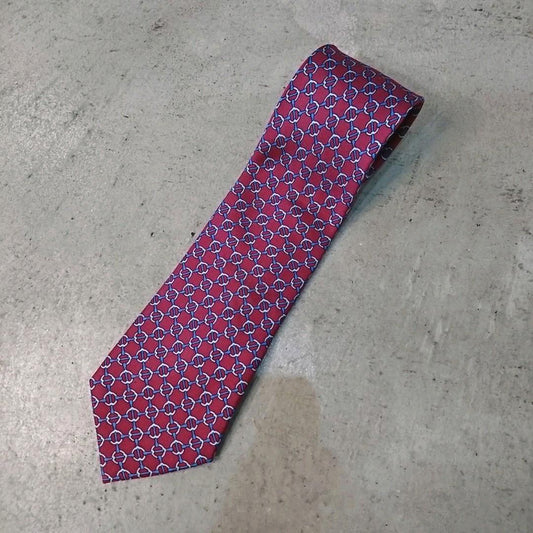HERMES Silk100% necktie made in France　エルメス　シルクネクタイ