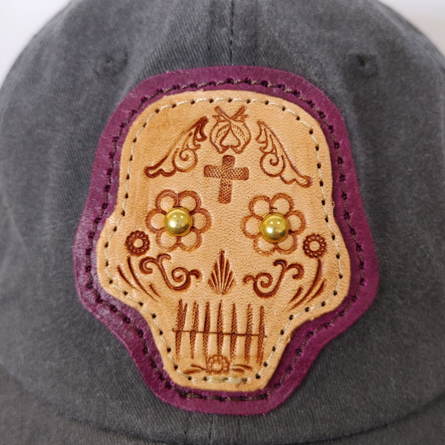 BYME Leather Calavera Cap　レザーキャップ　キャラヴェラ