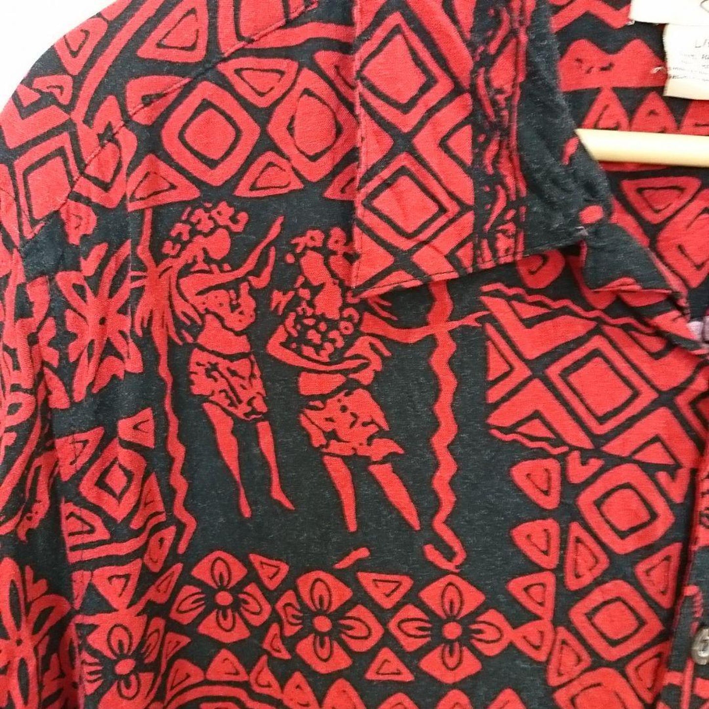 Used Rayon Shirts Open Collar L size　レーヨンアロハシャツ