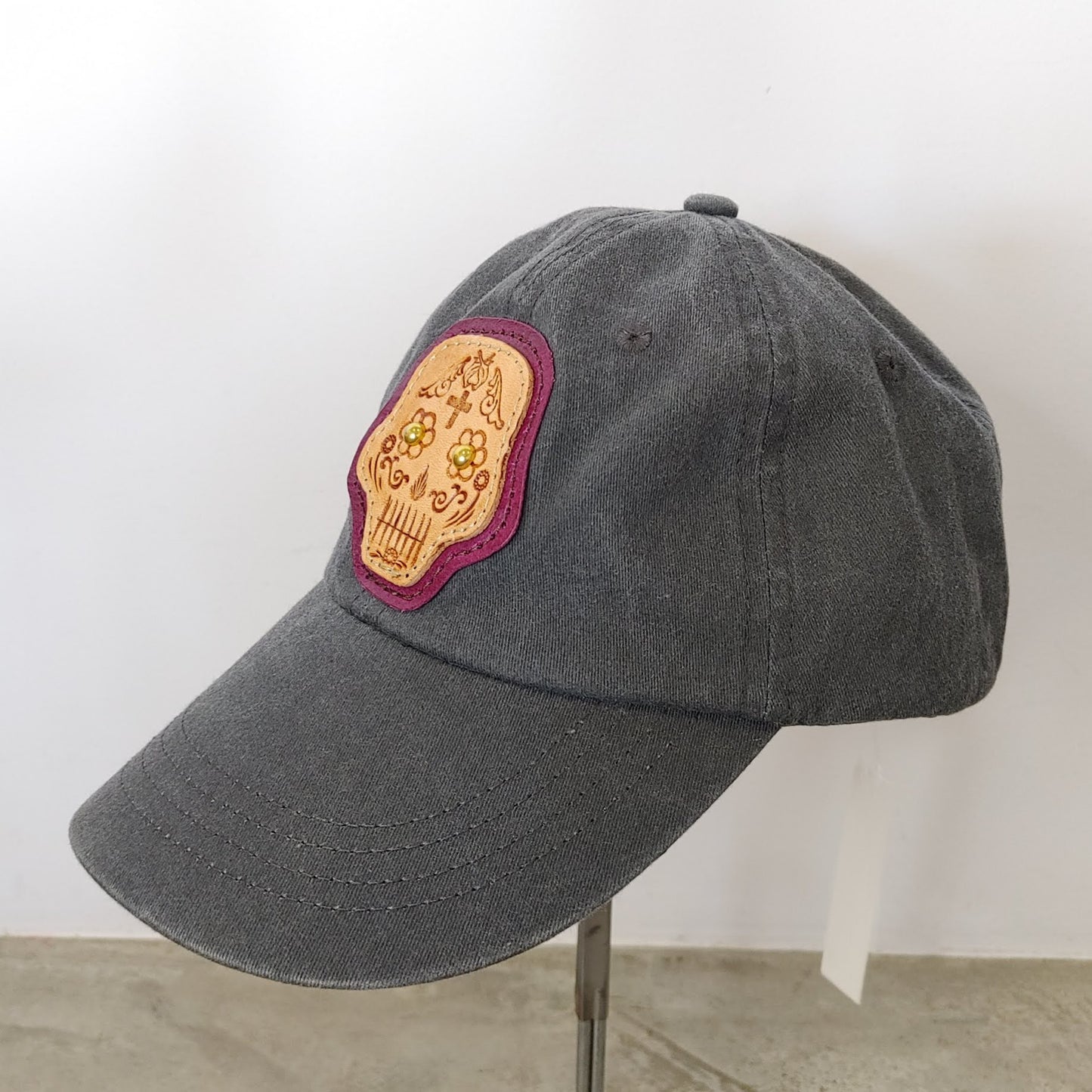 BYME Leather Calavera Cap　レザーキャップ　キャラヴェラ