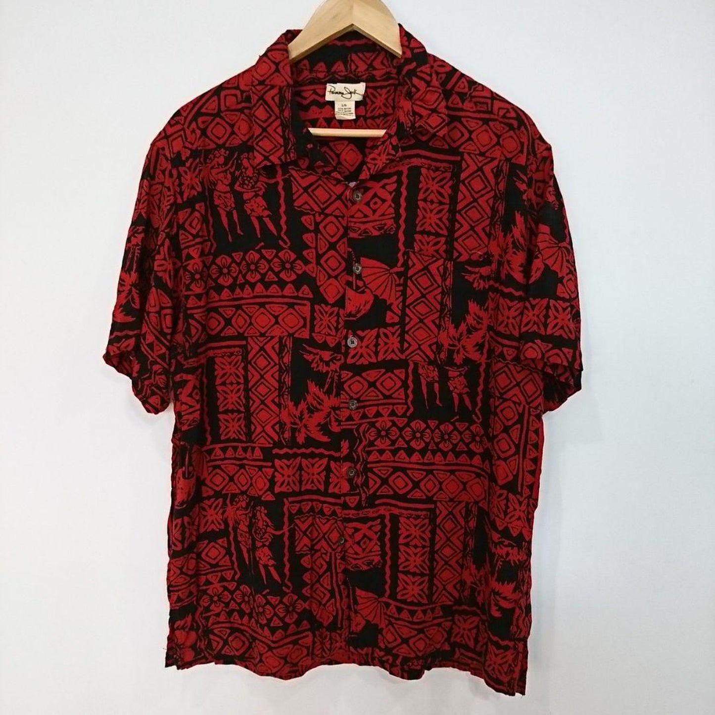 Used Rayon Shirts Open Collar L size　レーヨンアロハシャツ