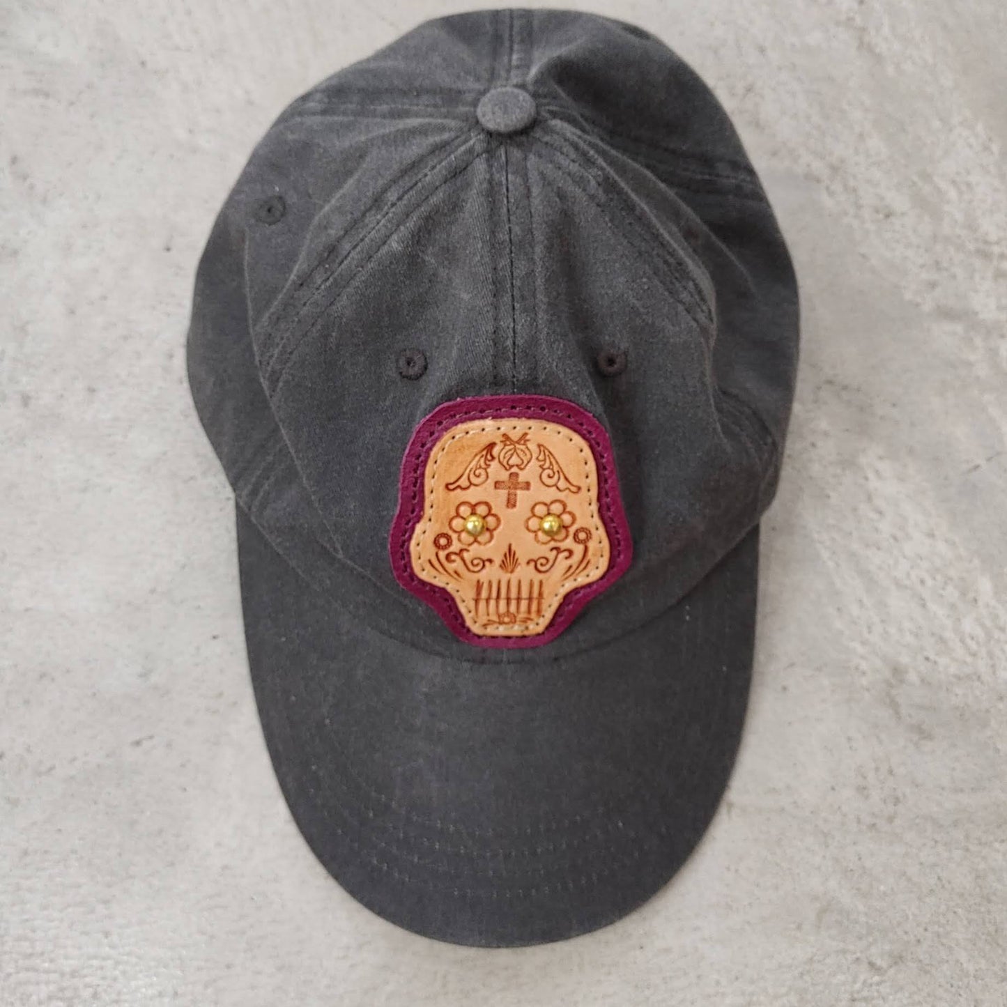 BYME Leather Calavera Cap　レザーキャップ　キャラヴェラ