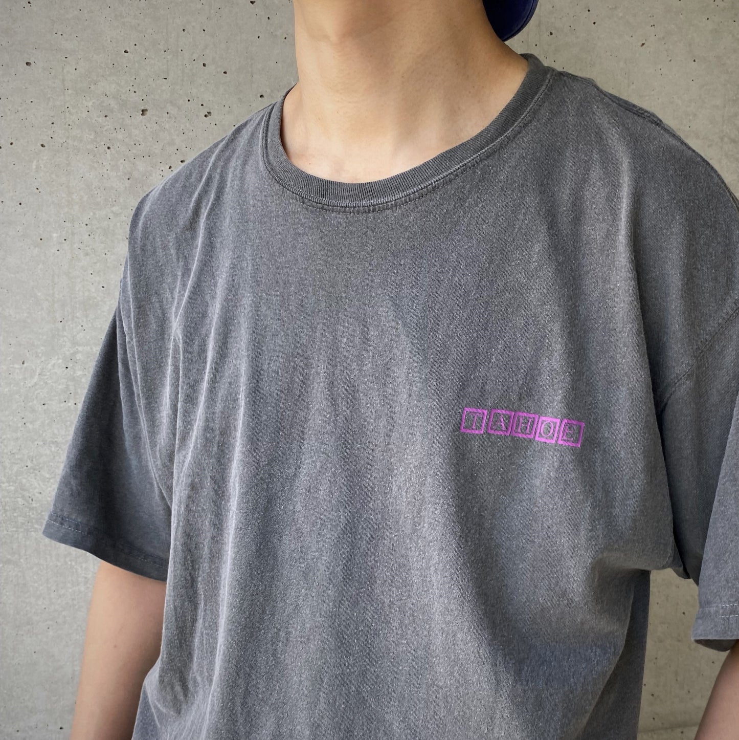 TAHOE Original Print Tee 　Garmentdye BLACK