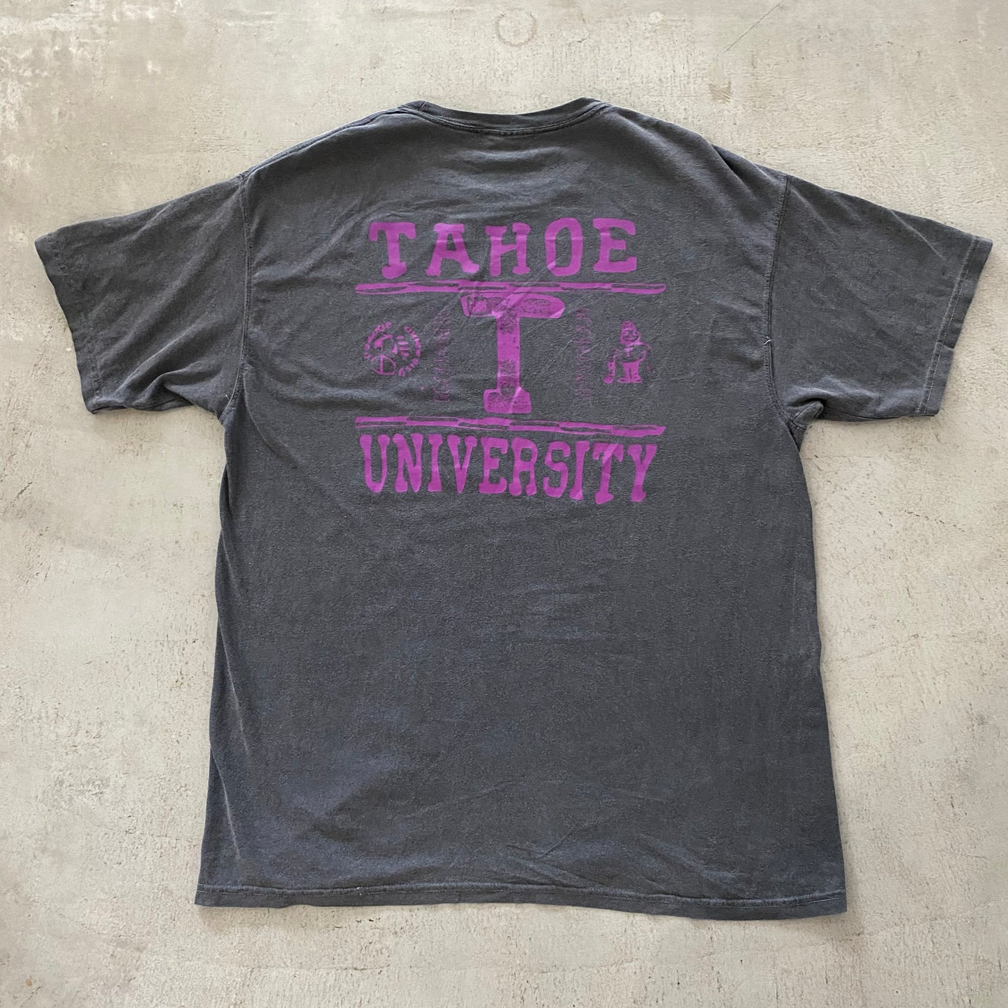 TAHOE Original Print Tee 　Garmentdye BLACK