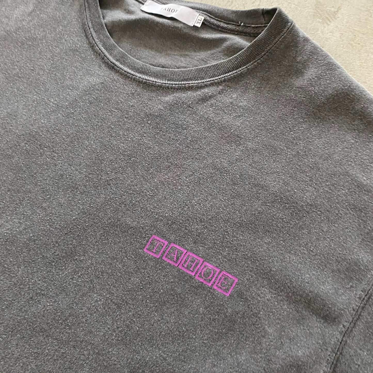 TAHOE Original Print Tee 　Garmentdye BLACK