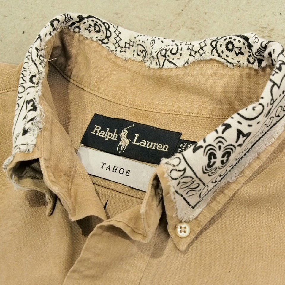 TAHOE 　Ralphlauren Earth Color Dye　Bandana shirts XL ラルフローレン　バンダナシャツ