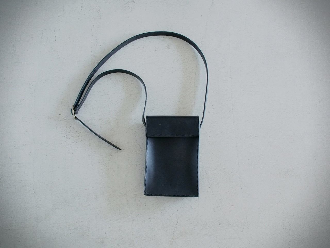 TAHOE LEATHER BOX BAG Blacksteer hide　OKAYAMA SLUB DENIM