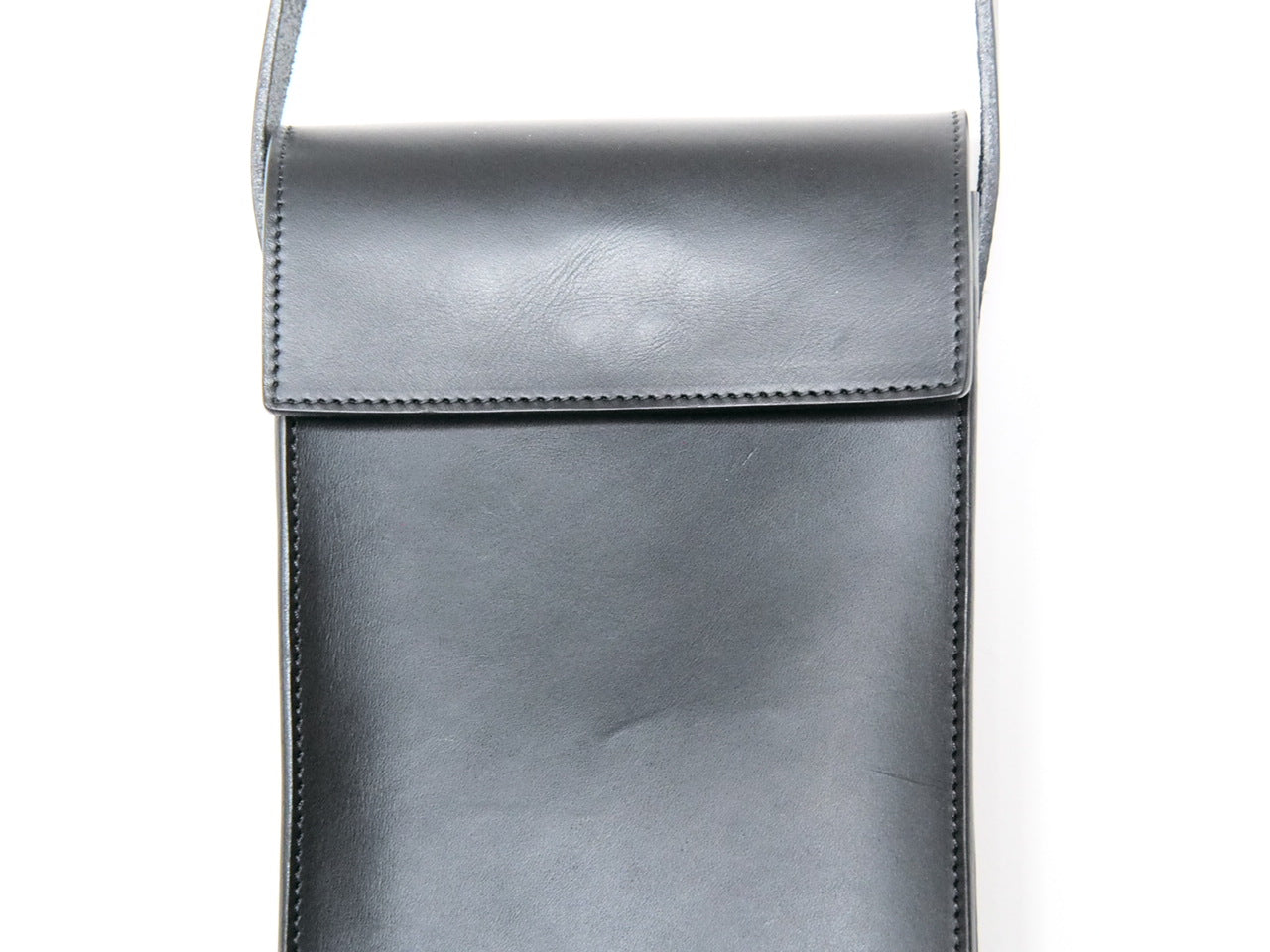 TAHOE LEATHER BOX BAG Blacksteer hide　OKAYAMA SLUB DENIM