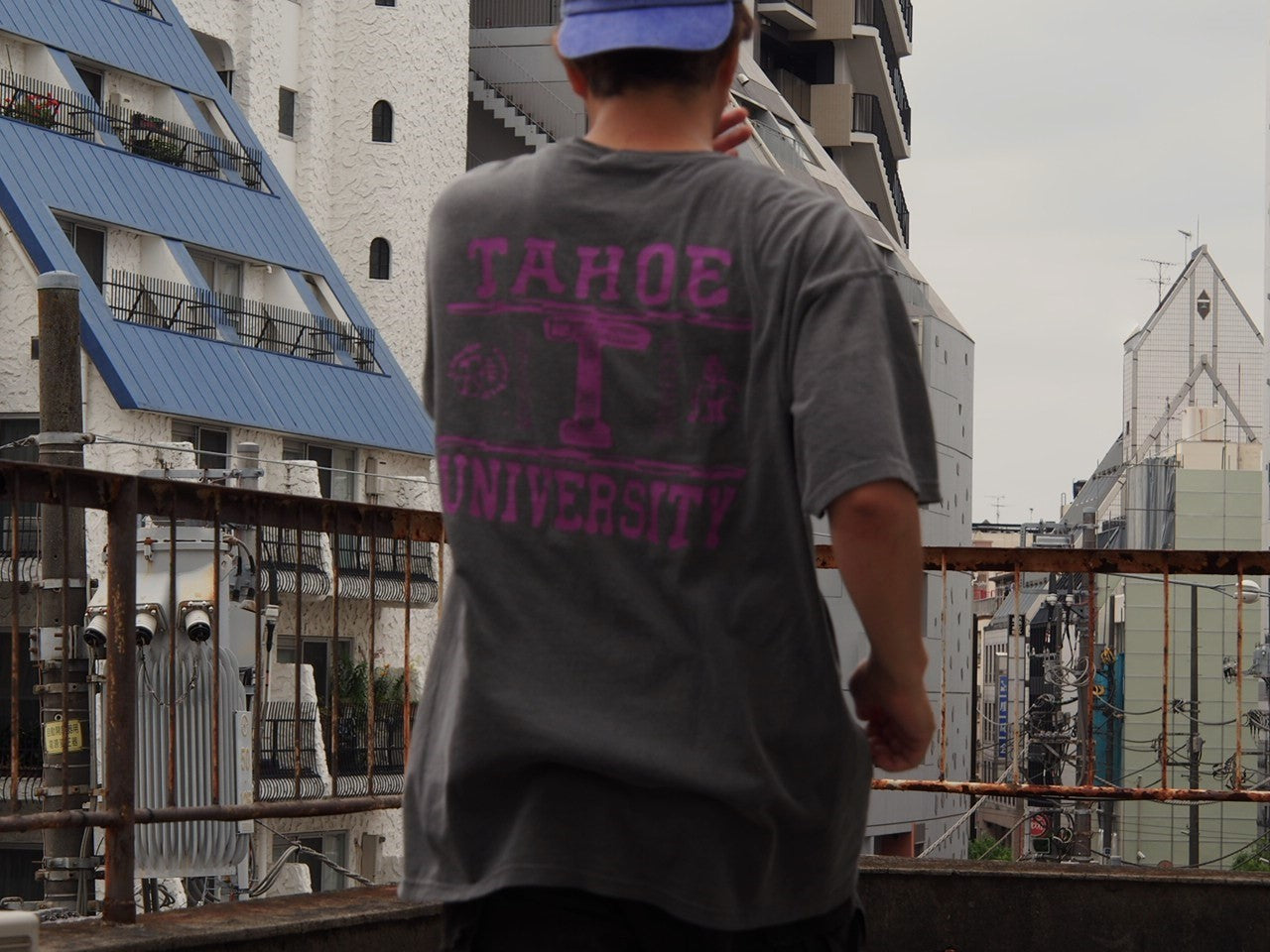 TAHOE Original Print Tee 　Garmentdye BLACK