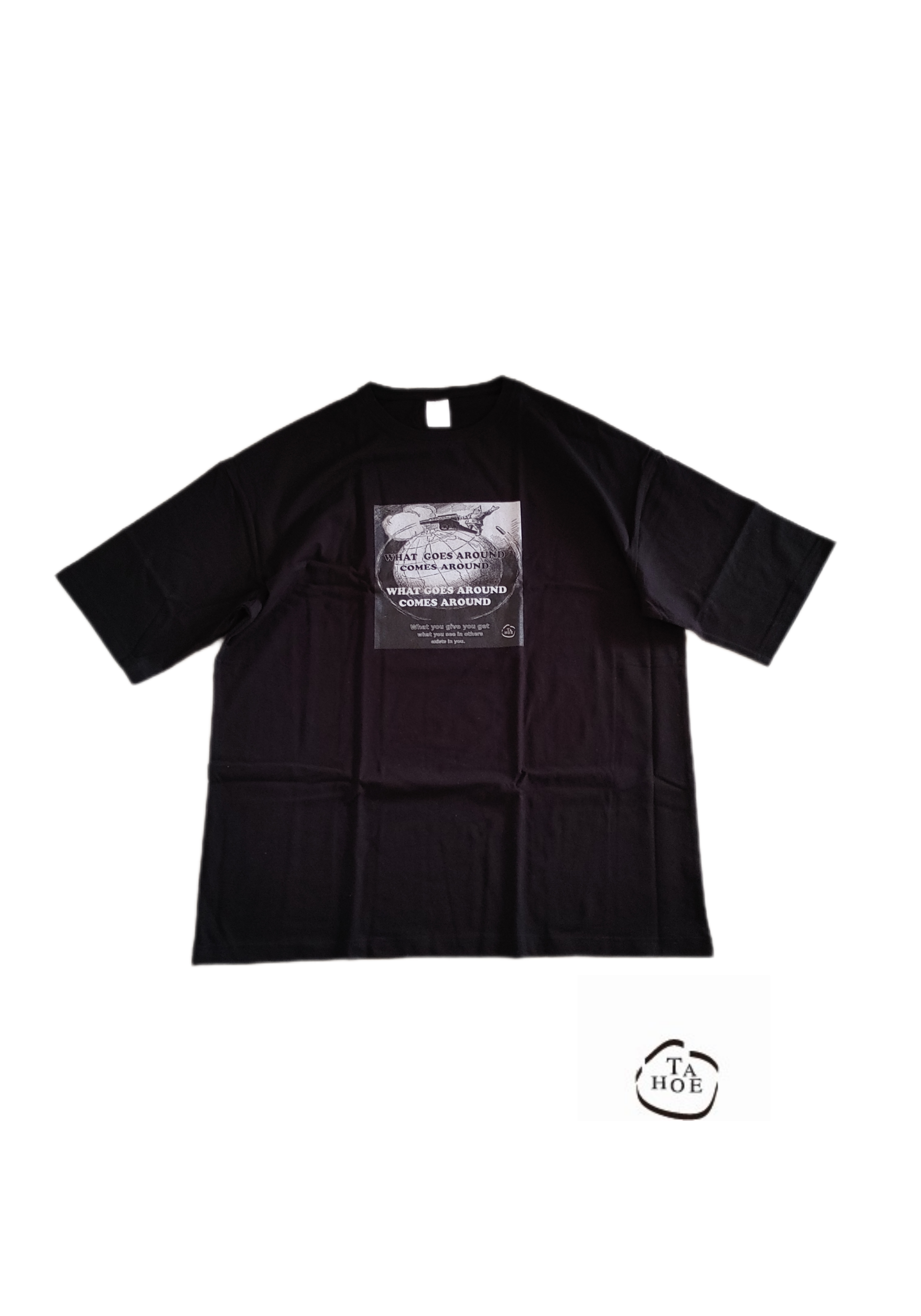 TAHOE  Whats goes around ユニセックス ビッグシルエット Tシャツ