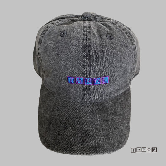 TAHOE Original Garment dye LOGO Cap BLK/BLUE