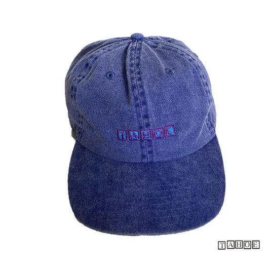 TAHOE Garment dye LOGO CAP　Blue