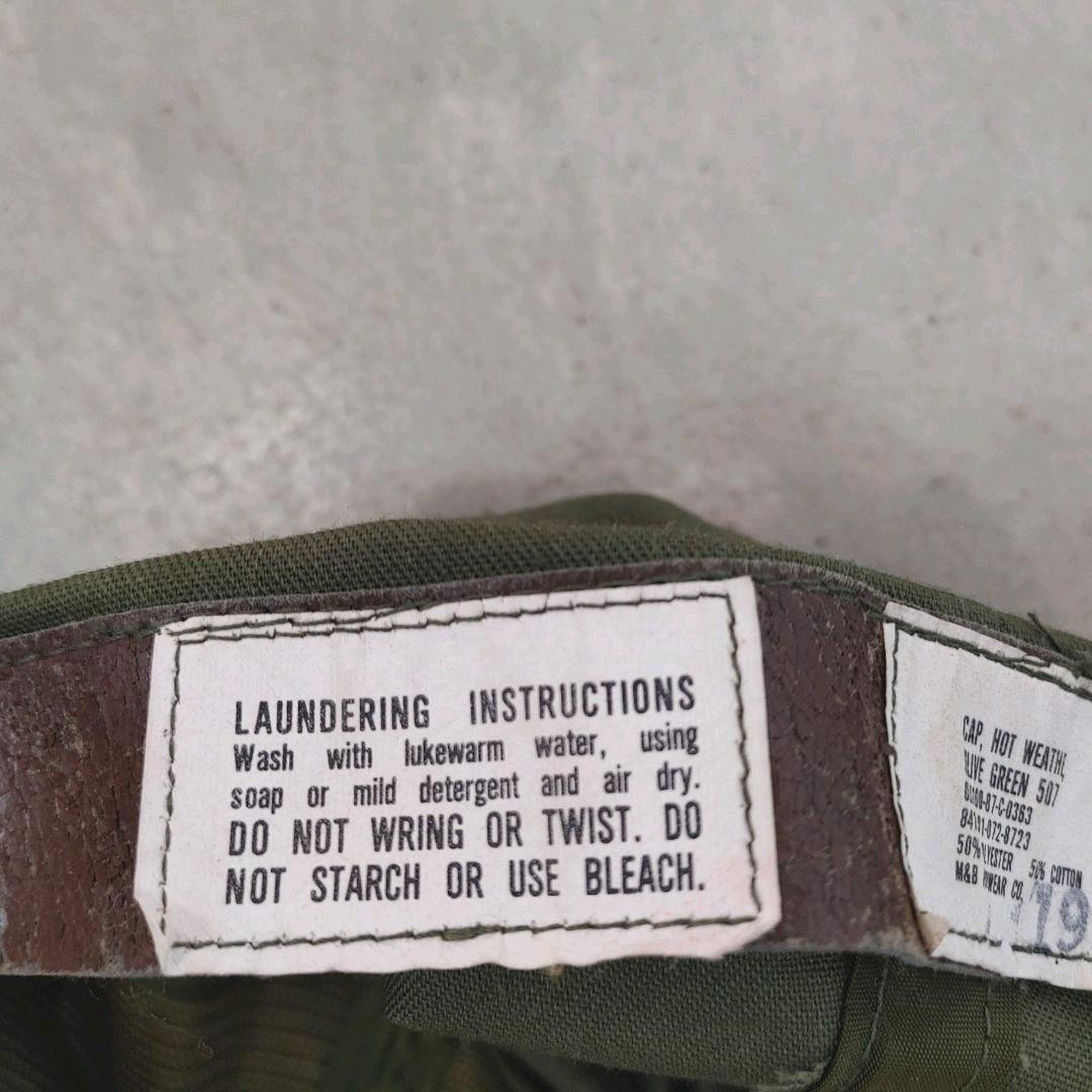US Militaly cotton poly CAP 71/4