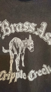 Vintage Tee Black body The Brass Ass of cripple Creek size M made in USA Cotton100%
