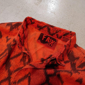 used print nel shirts S 古着　長袖シャツ　柄シャツ　プリントネルシャツ　L相当