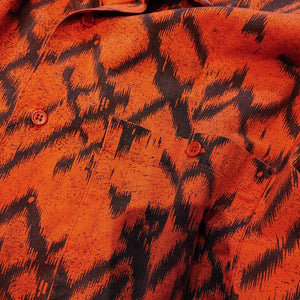 used print nel shirts S 古着　長袖シャツ　柄シャツ　プリントネルシャツ　L相当