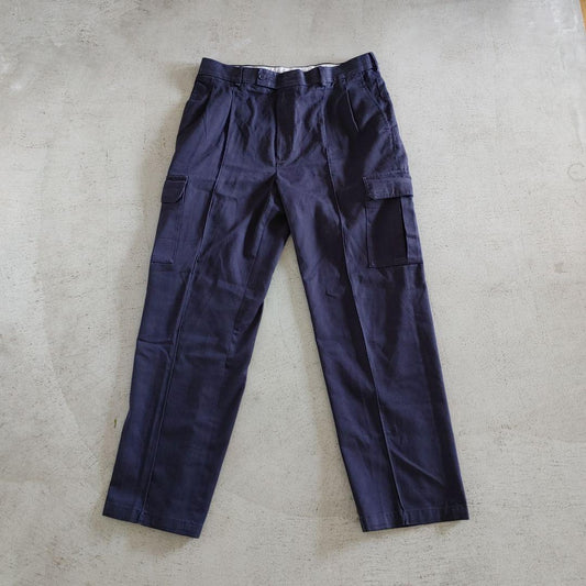USED england POLICE  cargo pants カーゴパンツ ネイビー ツータック イギリス