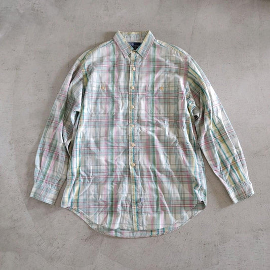 polo ralphlauren maddras shirts M ポロラルフローレン　マドラスチェックシャツ