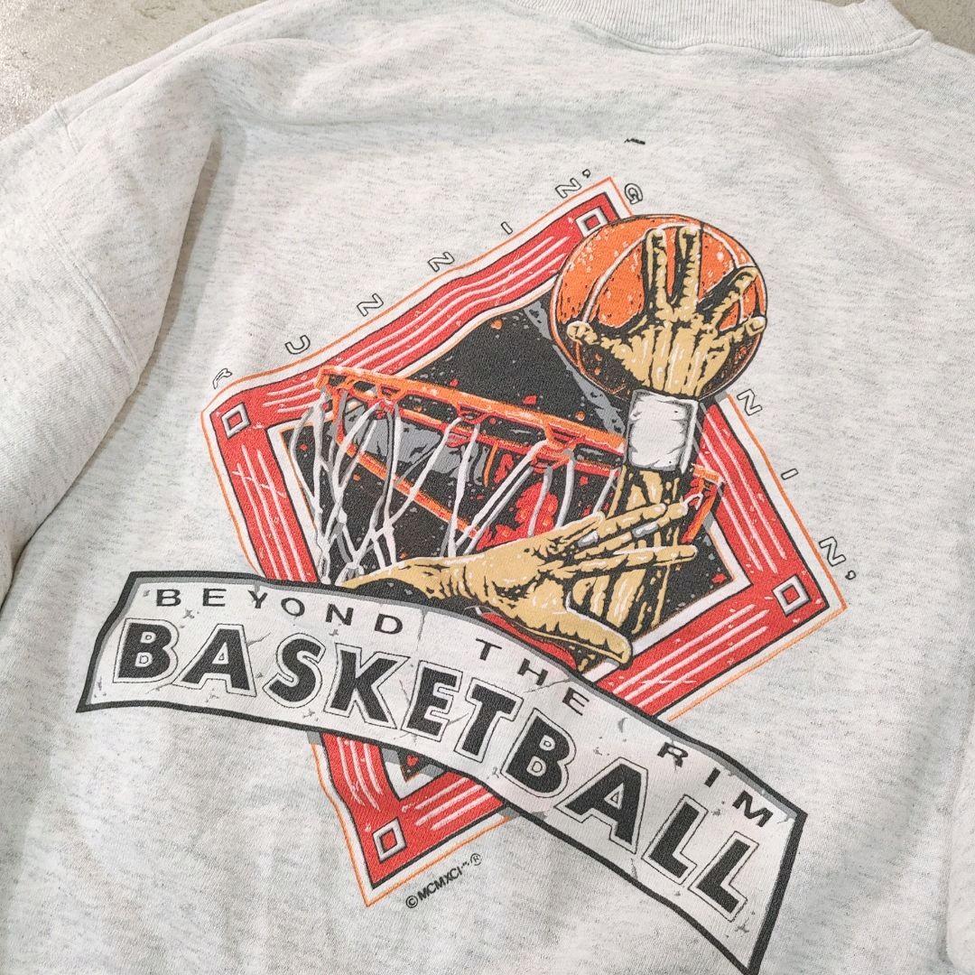 Used Bascketball Print XL　バスケットボール　スウェット