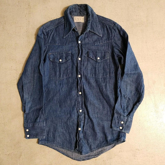 OLD Denim western shirts M デニムウエスタンシャツ