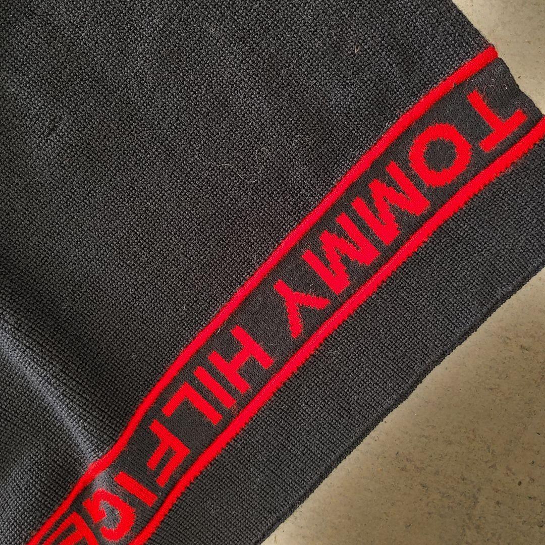 tommy school muffler トミーヒルフィガー　リブ編み　マフラー