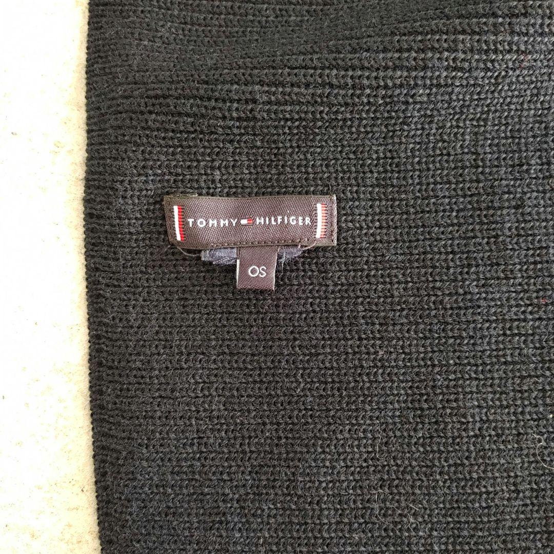 tommy school muffler トミーヒルフィガー　リブ編み　マフラー